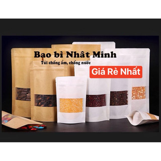100 túi zip giấy đựng thực phẩm, hạt,bánh kẹo, bột chống nước
