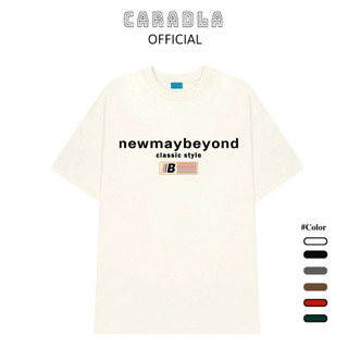 Áo Thun, Áo Phông Unisex Tay Lỡ CARADLA Mã TN NEWMAYBEYON Chất Cotton Mềm Mịn Co Dãn Thoáng Mát Form Rộng Cho Nam Nữ
