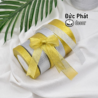 Ruy băng trang trí Ruybang kim tuyến - trang trí bánh sinh nhật