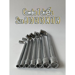 Combo 7 khóa cần điếu chữ L, cờ lê vặn ốc đa năng Rebel full size ( 8,10,12,13,14,17,19 )