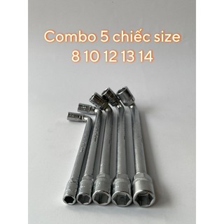 Combo 5 khóa điếu chữ L vặn ốc xe máy, đồ dùng đa năng size 8,10,12,13,14 Rebel