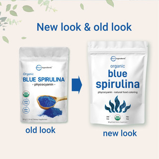 Bột tảo xoắn xanh hữu cơ Micro Ingredients Organic Blue Spirulina Powder 60g