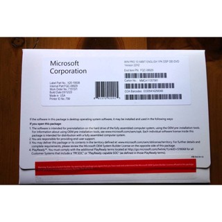 Phần mềm bản quyền Microsoft Windows 10 Pro 32/64 bit Eng Intl USB RS (HAV-00060)