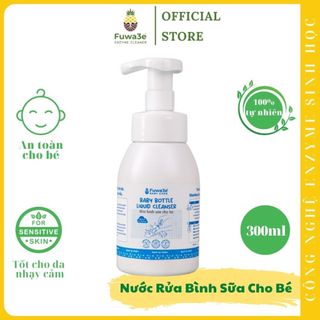 Nước rửa bình sữa cho bé fuwa3e,nước rửa hữa cơ an toàn cho bé chai 300ml