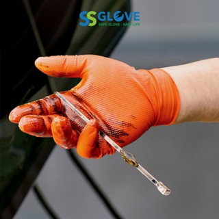 Găng Tay Công Nghiệp chống dầu nhớt - Diamond Grip Nitrile Glove.