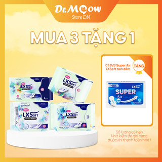 [CHÍNH HÃNG] COMBO 3 gói Băng vệ sinh LXSoft bạc hà TẶNG 1 hộp Băng vệ sinh ban đêm Super Air LXSoft
