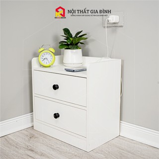 Tủ đầu giường trắng KN Home decor ,Tab đầu giường ,Hôc tủ Đầu Giường Gỗ  MDF TG_MS12B
