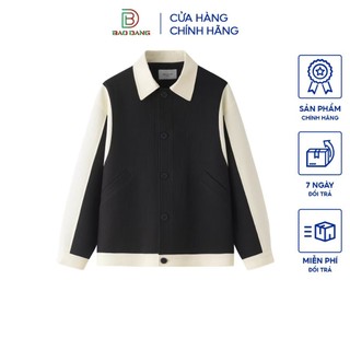 Áo khoác nhung tăm phối 2 màu kiểu cổ bẻ học sinh 1 lớp dày dặn chuẩn from siêu xinh sành điệu Bảo Đăng