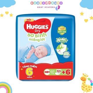 Miếng Lót Bobby Newborn 1/Huggies 1 (64+4 miếng) mẫu mới
