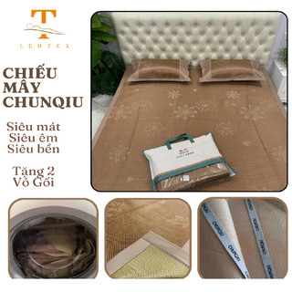 Chiếu mây điều hòa chunqiu lót lụa nhập vào hàng hiệu m2 m6 m8 2m, chiếu chunqiu máy điều hòa sợi mây tặng kèm 2 vỏ gối