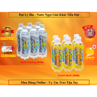 [Uy Tín] Lốc 6 Chai Nước Ngọt Bù Khoáng Có Ga Revive Muối Khoáng 500ML/ Revive Chanh Muối 390ML