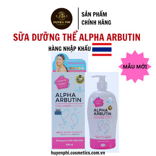 Sữa Dưỡng Thể Trắng Da Alpha Arbutin Collagen Lotion 3 Plus Thái Lan 500ml