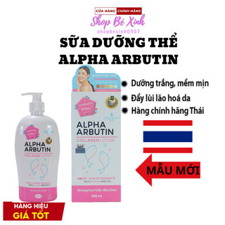 Sữa Dưỡng Thể Trắng Da Alpha Arbutin Collagen Lotion 3 Plus Hàng Nhập Khẩu Thái Lan 500ml Mẫu mới