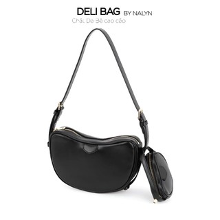 Túi xách nữ nalyn deli bag da thật màu đen