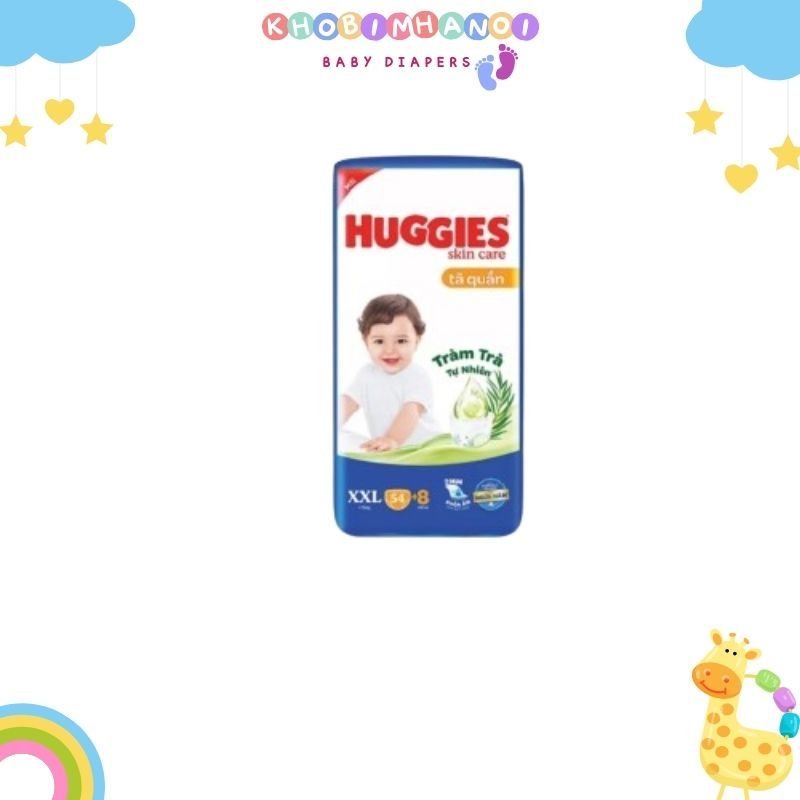 (cộng miếng) Bỉm quần/dán Huggies đủ size NB70/S56/S80/M76/L68 Quần M74/L68/XL62/XXL56 mẫu mới tràm trà