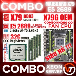 Combo x79 chạy giả lập - main x79g oem + cpu xeon e5 2689