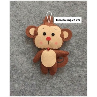 khỉ con đáng yêu làm đồ chơi treo nôi, cũi cho bé
