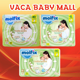 Miếng lót sơ sinh Molfix thiên nhiên Thổ Nhĩ Kỳ NB190+10/ NB1 64+10/ NB2 60+6 miếng