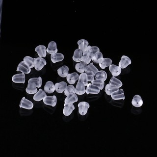 1 đôi chốt khuyên silicon, nút cao su chốt tránh rơi khuyên