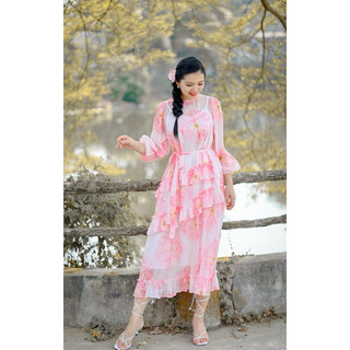 Maxi hoa bèo lai ( ảnh thật)