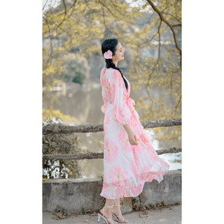 Maxi hoa bèo lai ( ảnh thật)