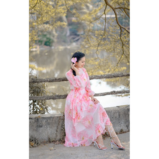 Maxi hoa bèo lai ( ảnh thật)