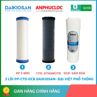 [CHÍNH HÃNG] LÕI LỌC NƯỚC 1,2,3 PP-OCB-CTO THAN ANTHRACITE - DÙNG CHO MÁY LỌC NƯỚC DAIKIOSAN, KANGAROO