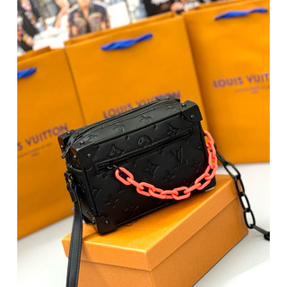 Túi Đeo Chéo Mini Soft Trunk LV Hoạ Tiết Vân In Cao Cấp-Bag LV Nam Mix Tag Xich Kèm Box