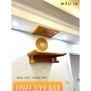 Bàn thờ gỗ sồi 61cm vàng mít