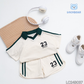 Bộ short Polo thể thao số 23 bé trai