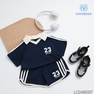 Bộ short Polo thể thao số 23 bé trai