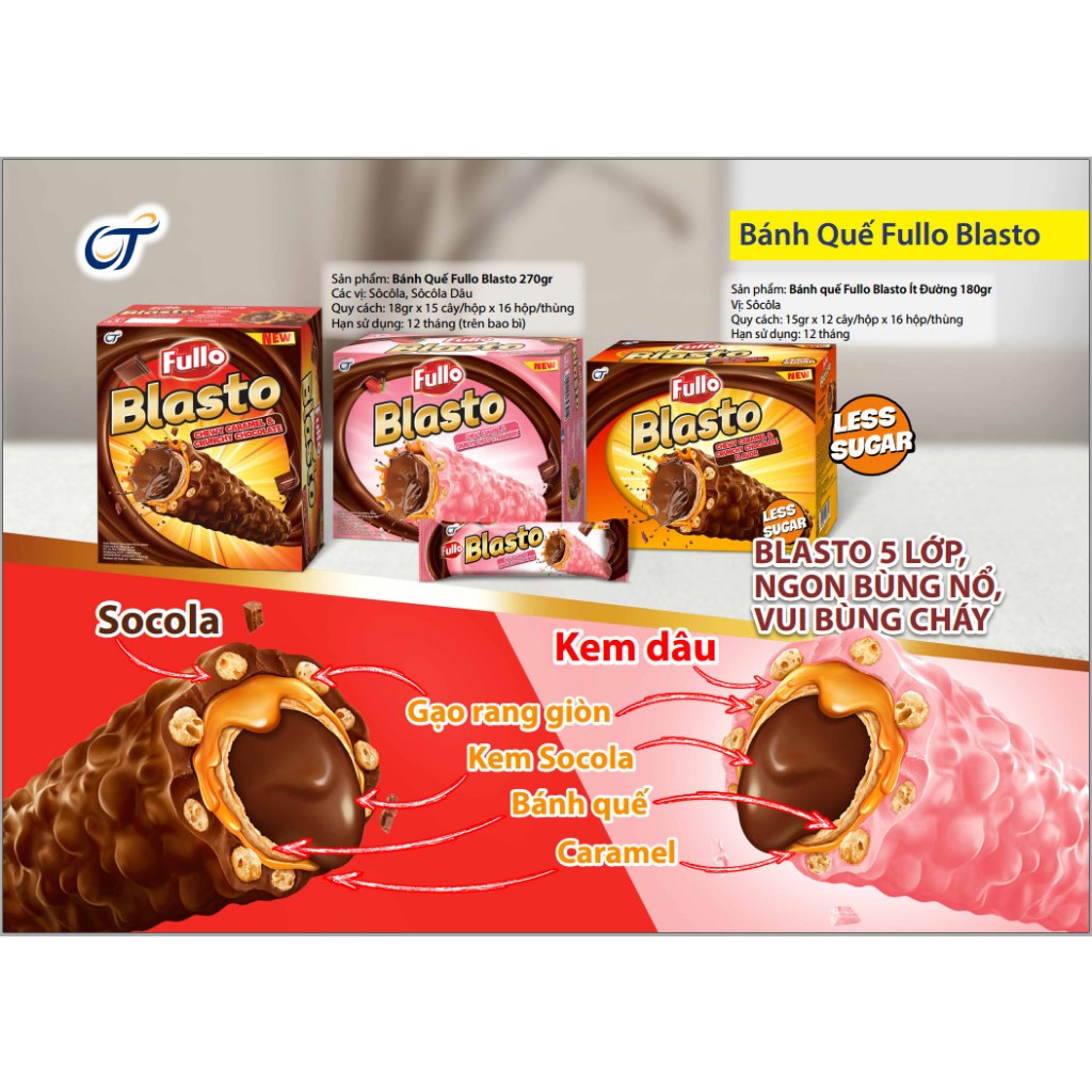 Bánh xốp Socola Fullo Blasto 270gr Indonesia date mới 2025
