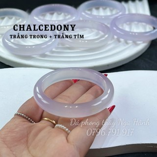 Vòng tay bản liền mã nao trắng ánh tím sdep 50-51mm