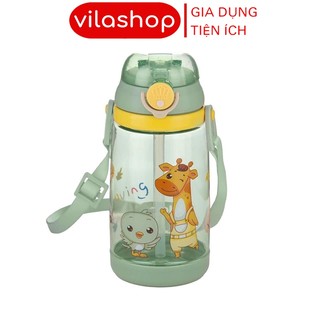 Bình Nước Cho Bé, Bình Nước Đi Học 450ml, Đạt Tiêu Chuẩn Y Tế Cho Các Sản Phẩm Của Bé