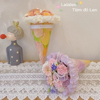 Giấy Gói Hoa Hình Kem Ốc Quế