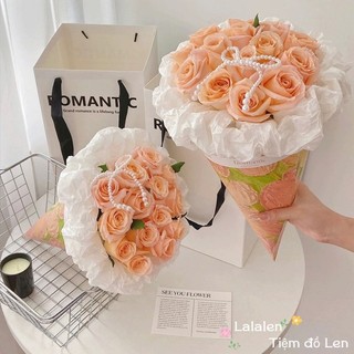 Giấy Gói Hoa Hình Kem Ốc Quế