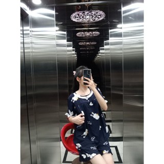 Bộ đồ bầu mặc nhà mùa hè thiết kế mặc được sau sinh chất mát