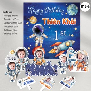 B13 - Combo trang trí sinh nhật phi hành gia