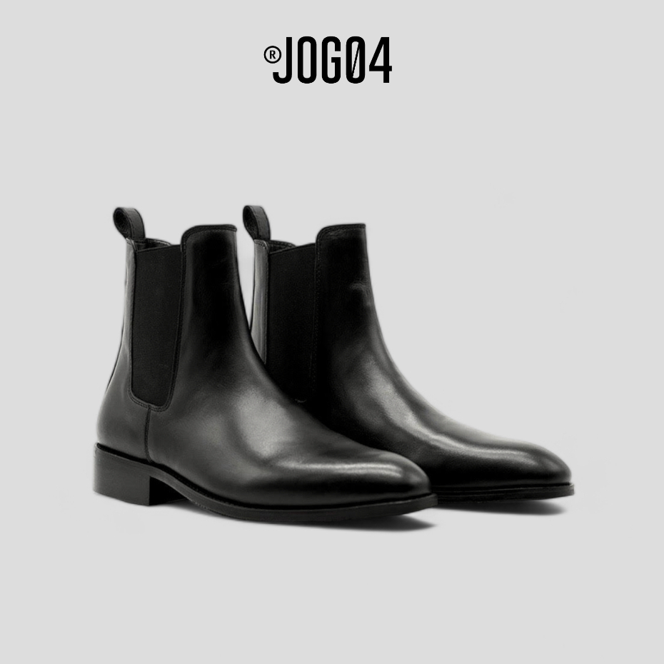 Giày Chelsea boots T1 - JOG04 , thiết kế mũi nhọn Classic , đế phíp gỗ tăng chiều cao 3,5cm ( T1 )