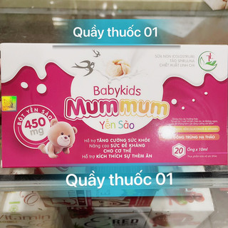 Siro ăn ngủ ngon baby kids mum mum yến sào sữa non - hộp 20 ống