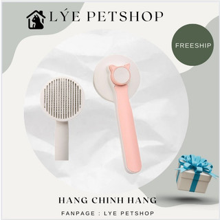 Lược chải lông chó, lược chải lông mèo có nút bấm cho thú cưng