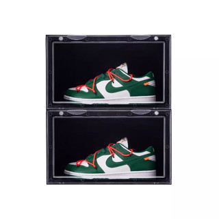 Hộp đựng giày cao cấp nhựa cứng Sneaker Box Plus Black-White cửa mở ngang, hút nam châm