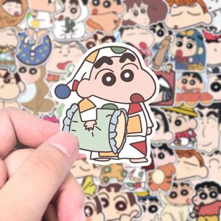 Set 50 sticker Cu Shin / Shin Chan chống thấm nước