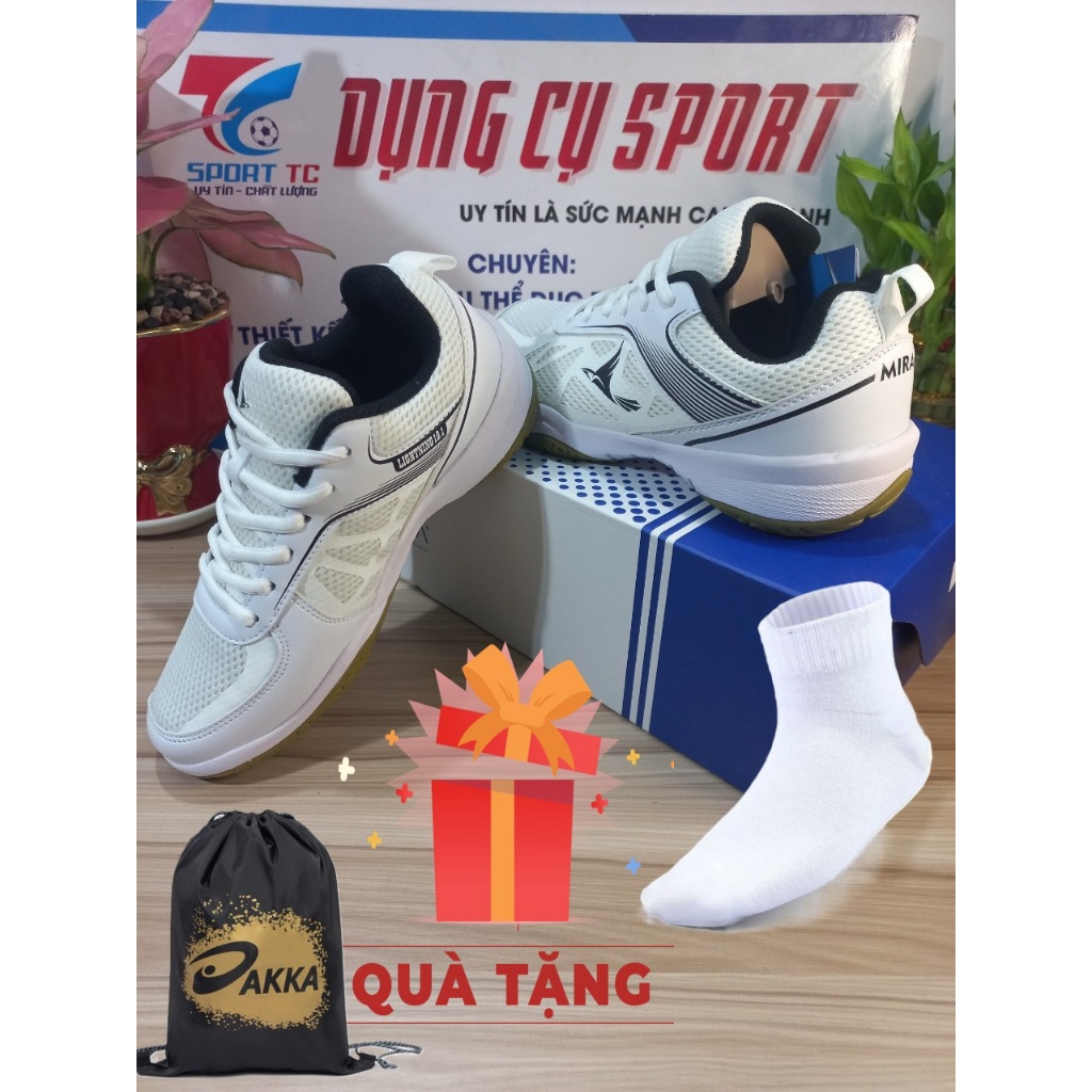 Giày cầu lông Mira lightning 19.1 giao hỏa tốc tặng tất dệt kim và túi đựng giày - Dungcusport