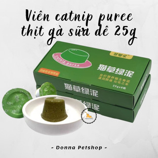 VIÊN PUREE CỎ MÈO THỊT GÀ SỮA DÊ 25g CHO MÈO