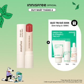 Son dưỡng môi có màu innisfree Simple label Lip Color Balm 3.2g
