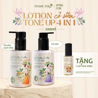 Sữa Dưỡng Thể Lotion Tone Up Thuần Chay MUSEDAY Nâng Tone Da, Dưỡng Trắng Chuyên Sâu Toàn Thân 200ml