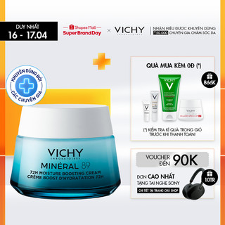 Kem dưỡng phục hồi chuyên sâu và dưỡng ẩm da đến 72h Vichy Mineral 89 50ml