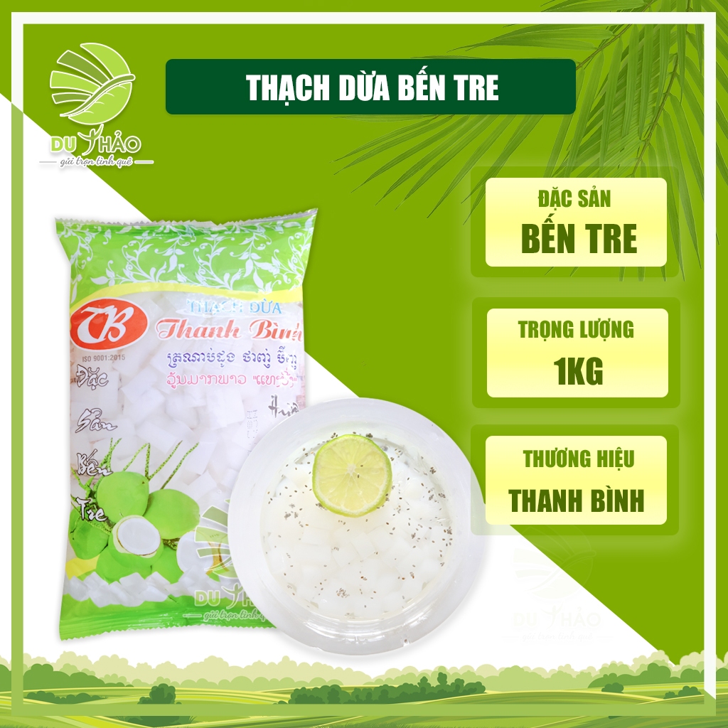 Thạch dừa Bến Tre chính gốc ăn liền thanh mát, thạch dừa xuất khẩu 1KG