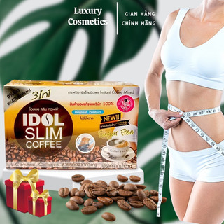 (Date 2026)Cà phê Idol Slim+ giảm cân, giảm mỡ cấp tốc an toàn (1 hộp 10 gói ) - Sản phẩm chính hãng Thái Lan 3in1
